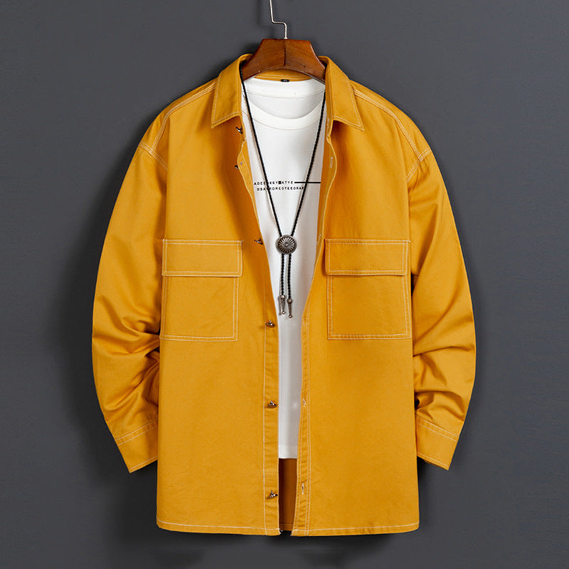 Meeste uus moodne puuvillane pikkade varrukatega särk