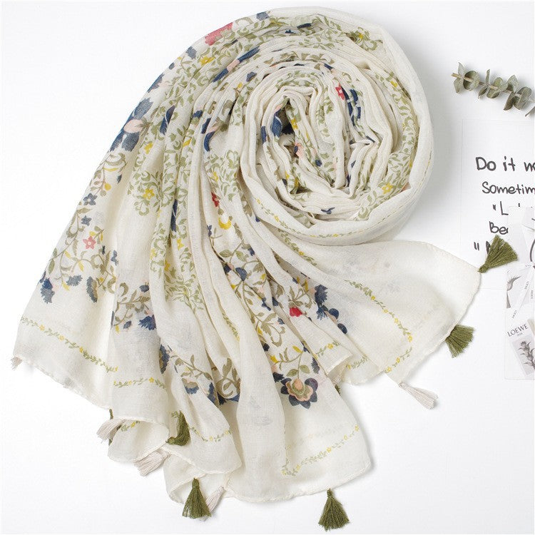 Vintage siidist tepitud sall