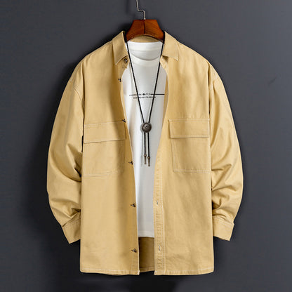 Meeste uus moodne puuvillane pikkade varrukatega särk