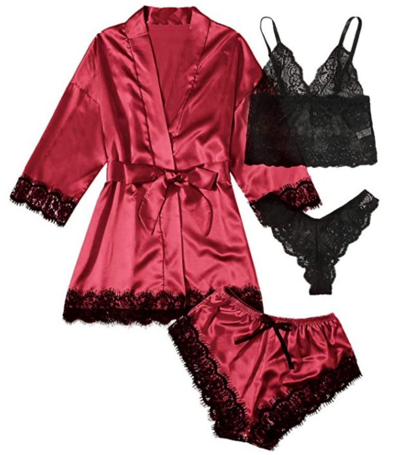 Öösärgikomplekt päitsetega