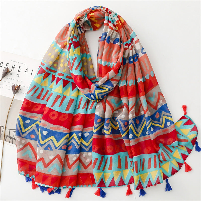 Vintage siidist tepitud sall