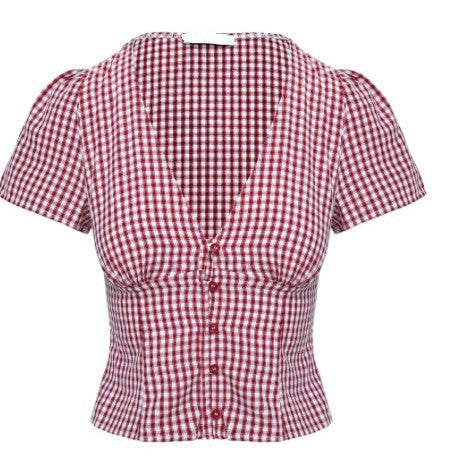 Ruuduline nööpidega särk 